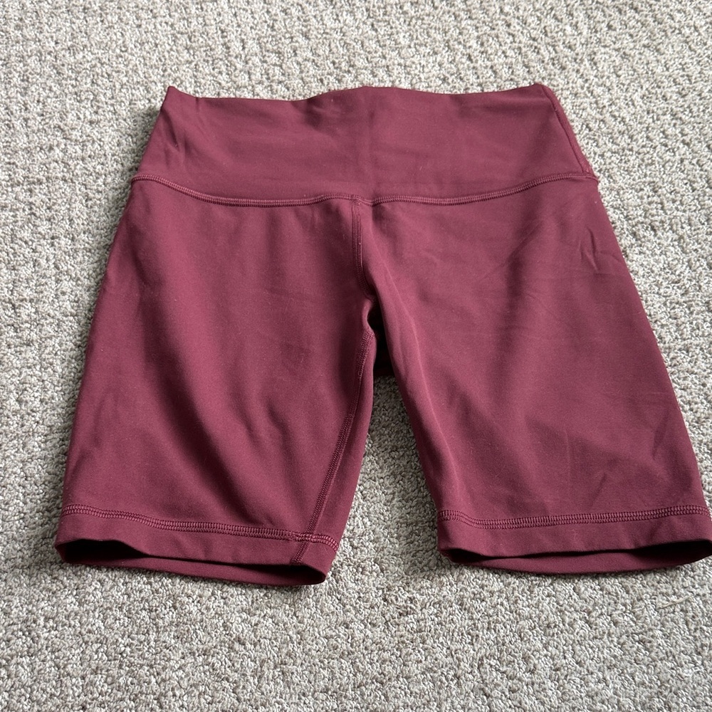 lululemon athletica Maroon High-Rise Bike Shorts